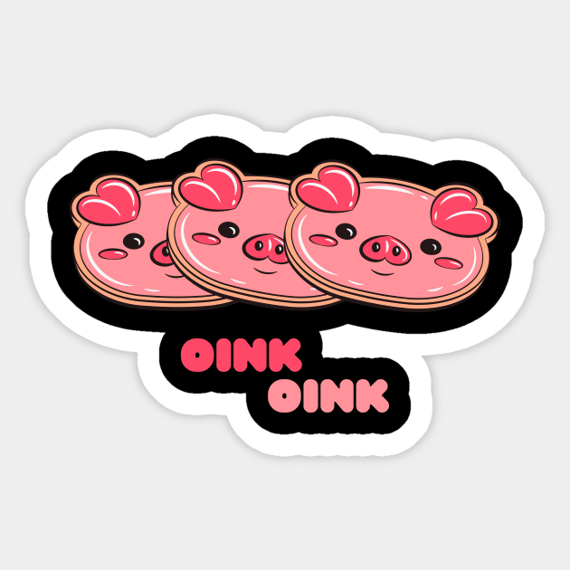 Piggy Cookies Oink Oink Sticker by nathalieaynie